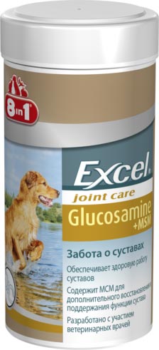 Image 8 In 1 Витамины для собак для здоровья суставов с глюкозамином и МСМ Excel Glucosamine + МСМ (55 таб.)