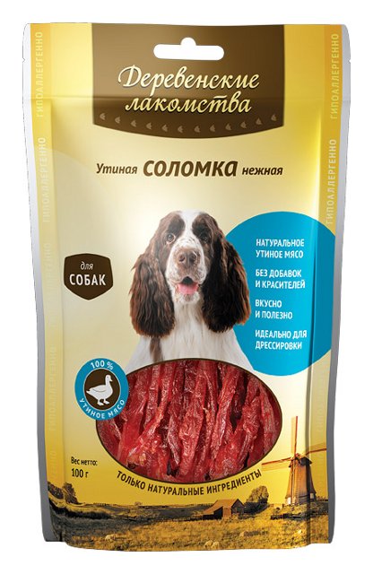 Image лакомство Dog Fest мясная соломка из филе утки для собак - 60 г