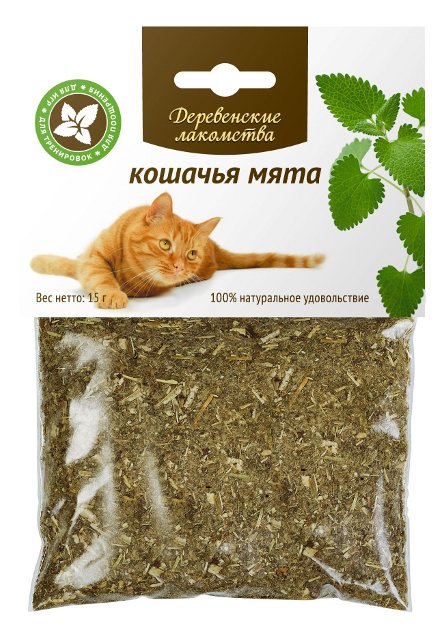 Image деревенские Лакомства Лакомство для кошек &quot;Мята кошачья&quot; (15 г)