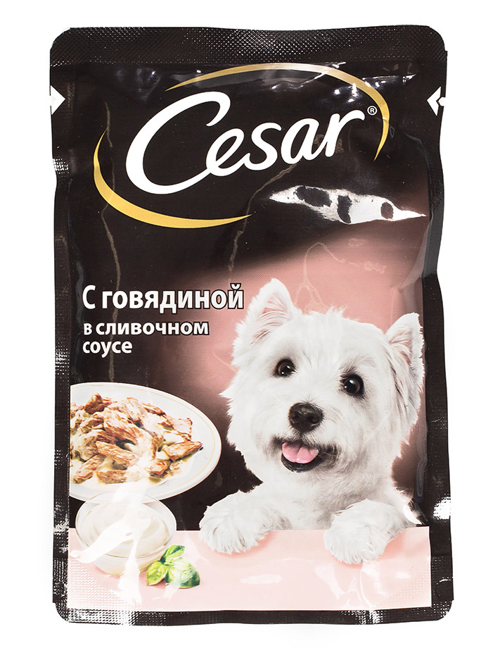 Корм для собак в соусе. Cesar корм для собак 85 г говядина.