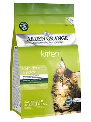 Image arden Grange Сухой беззерновой корм для котят с курицей и картофелем Kitten Fresh Chicken&Potato (2 кг)