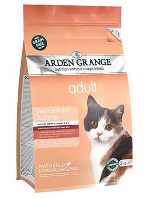 Image arden Grange Сухой беззерновой корм для кошек с лососем и картофелем Adult Fresh Salmon&Potato (2 кг)