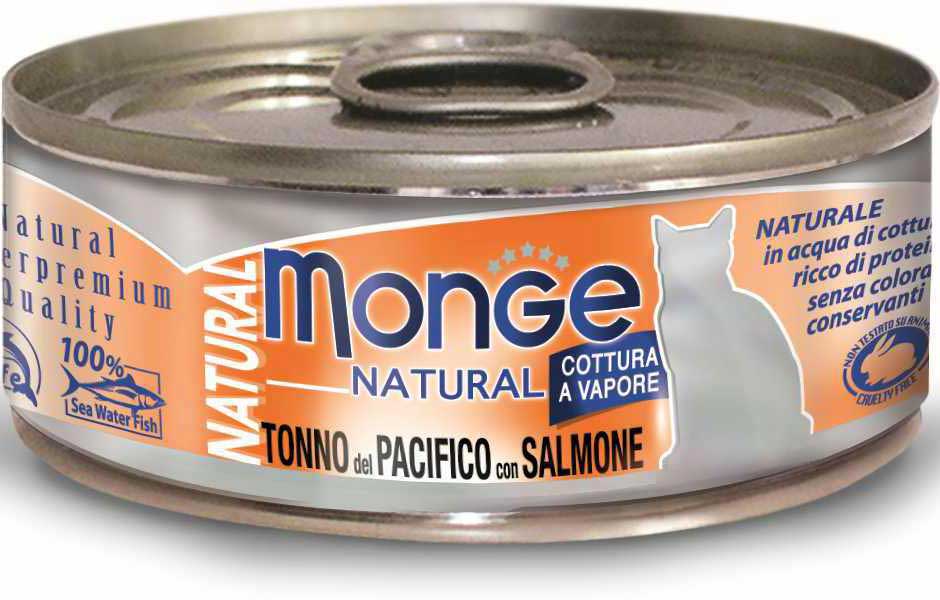 Image monge Консервы для кошек с тунцом и лососем Cat Natural Tonno con Salmone (80 г)