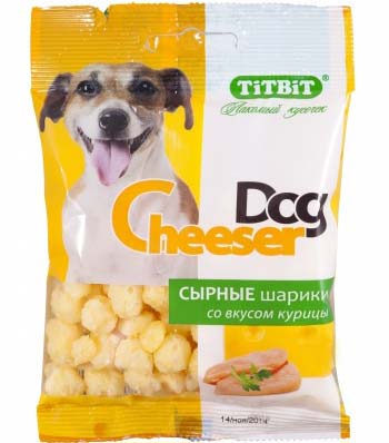 Image titbit Лакомство для собак &quot;Сырные шарики со вкусом курицы&quot; CheeserDog (30 г)