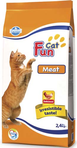 Image farmina FUN CAT Сухой корм для взрослых кошек мясной Meat (20 кг)