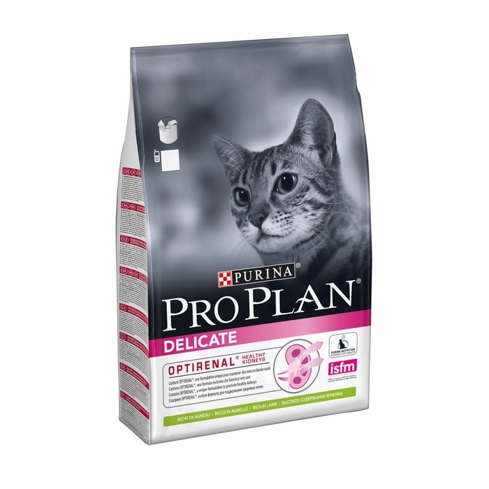 Image purina Pro Plan Сухой корм для взрослых кошек с чувствительным пищеварением с ягненком Adult Delicate (10 кг)