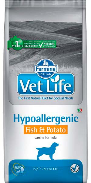 Image farmina Vet Life Сухой корм для собак с рыбой и картофелем гипоаллергенный Hypoallergenic Fish&Potato (2 кг)