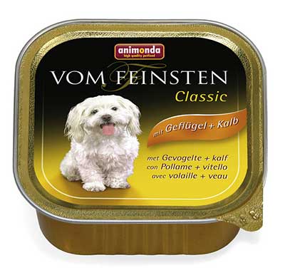 Image animonda Консервы для собак с мясом домашней птицы и телятиной Vom Feinsten Classic (150 г)