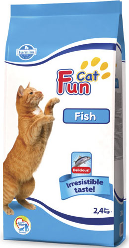 Image farmina FUN CAT Сухой корм для взрослых кошек с курицей и рыбой Fish (20 кг)