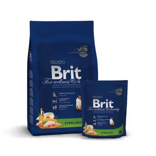 Image brit Premium Сухой корм для кастрированных кошек Sterilized (1,5 кг)