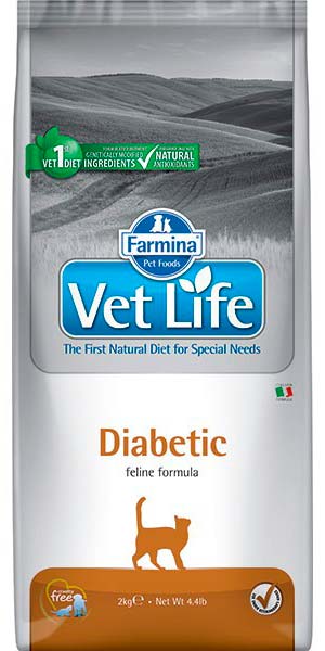 Image farmina Vet Life Сухой корм для кошек при сахарном диабете Diabetic (2 кг)