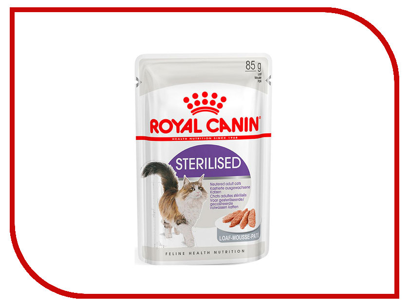 Royal Canin Sterilised кусочки в желе для стерилизованных кошек 85. Влажный корм для стерилизованных взрослых кошек Royal Canin Sterilised в желе.