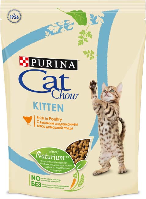 Image purina Cat Chow Сухой корм для котят с домашней птицей Kitten (0,4 кг)