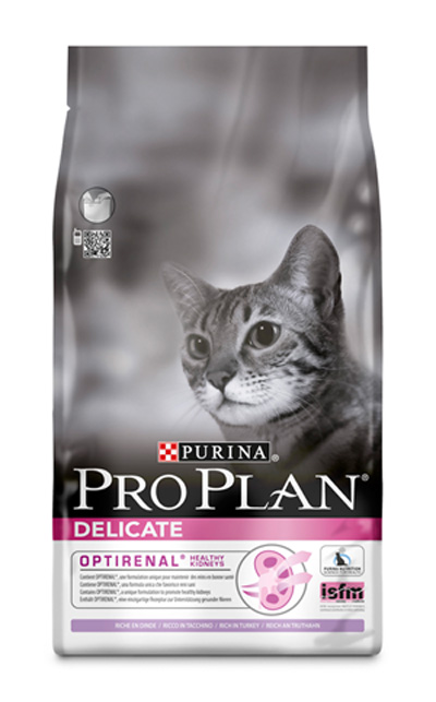 Image purina Pro Plan Сухой корм для взрослых кошек с чувствительным желудком индейка и рис Adult Delicate (1,5 кг)