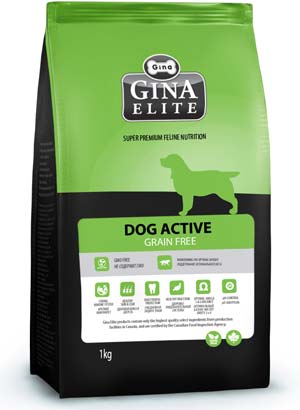 Image gina ELITE Сухой беззерновой корм для активных собак с индейкой Dog Active Grain Free (3 кг)