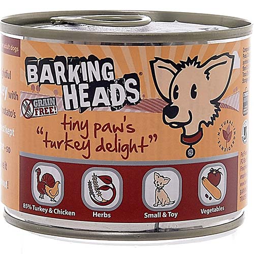 Image barking Heads Консервы для собак мелких пород с индейкой &quot;Бесподобная индейка&quot; Tiny Paws Turkey Delight (200 г)