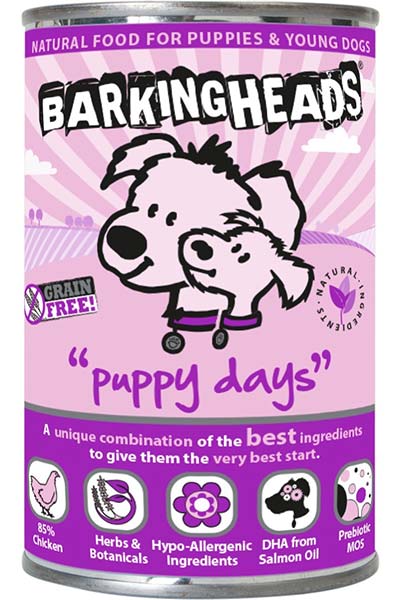 Image barking Heads Консервы для щенков с курицей &quot;Щенячьи деньки&quot; Puppy Days (банка) (400 г)