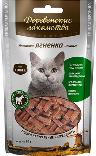 Image ДЕРЕВЕНСКИЕ ЛАКОМСТВА Мясные колбаски из кролика для собак 7 шт. 50 гр