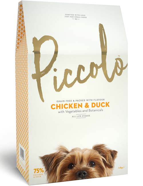 Image piccolo Сухой беззерновой корм для собак мелких пород с цыпленком и уткой Grain Free Chicken&Duck (0,75 кг)