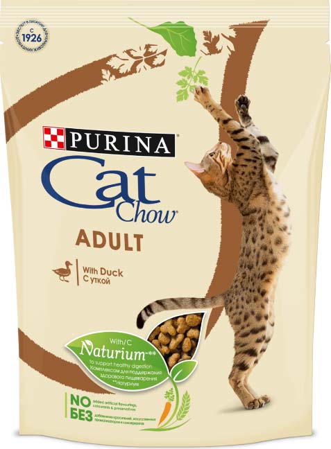 Image purina Cat Chow Сухой корм для взрослых кошек с уткой Adult Duck (15 кг)