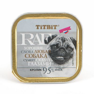 Image titbit Паштет для собак с кроликом RAF (100 г)