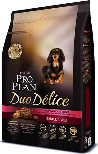 Image purina Pro Plan Сухой корм для взрослых собак мелких пород с лососем и рисом Duo Delice Small Adult Salmon with Rice (0,7 кг)