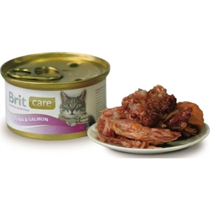 Image brit Care Консервы для кошек с тунцом и лососем Tuna&Salmon (80 г)