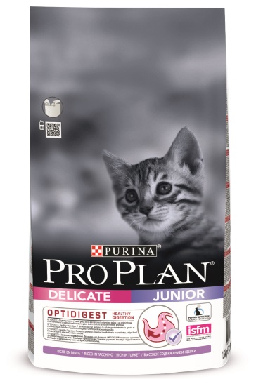 Image purina Pro Plan Сухой корм для котят с чувствительным желудком с индейкой и рисом Junior Delicate (0,4 кг)