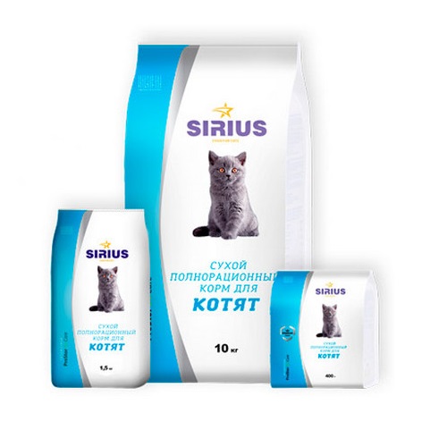 Image sirius Сухой корм для котят (1,5 кг)