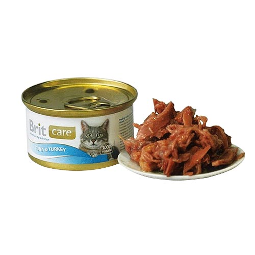 Image brit Care Консервы для кошек с тунцом и индейкой Tuna&Turkey (80 г)