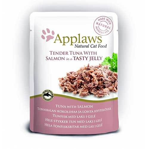 Image applaws Паучи для кошек &quot;Кусочки тунца с лососем в желе&quot; Cat Pouch Tuna Wholemeat with Salmon (70 г)