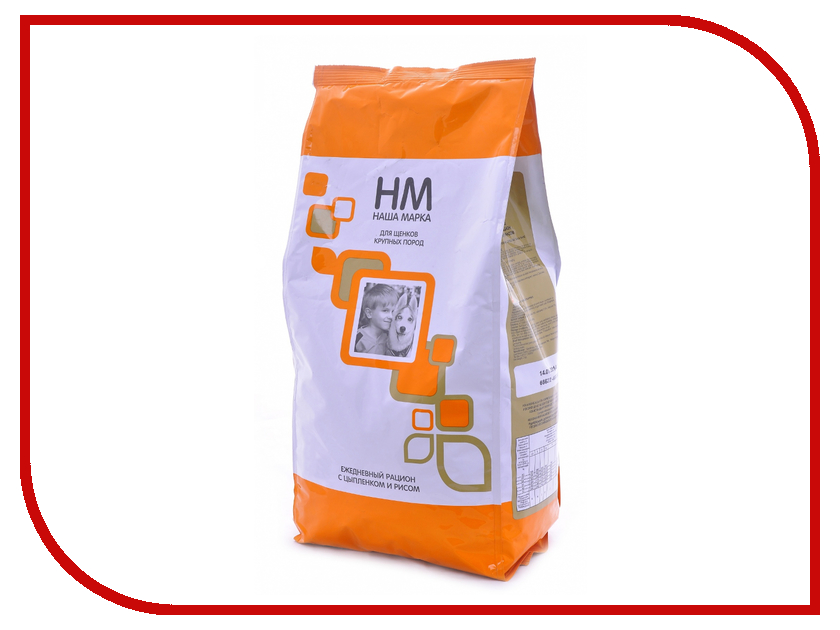 Image корм Наша Марка с мясом цыплёнка и рисом 3кг для щенков крупных пород 45206 / 3427