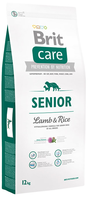 Image сухой корм для собак Brit Care Senior Lamb & Rice 3 кг