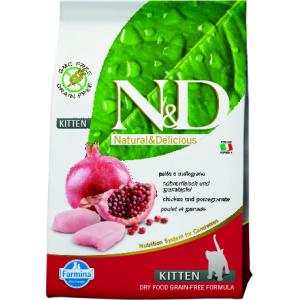 Image farmina N&D Grain-Free Feline Chicken & Pomegranate Kitten - 10 кг