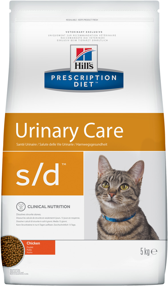 Image сухой корм Hills Prescription Diet s/d Feline Urinary - Dissolution диета для кошек 5 кг