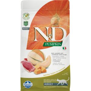 Image farmina N&D Cat Grain Free pumpkin duck корм для взрослых кошек с уткой, тыквой и дыней 1,5 кг