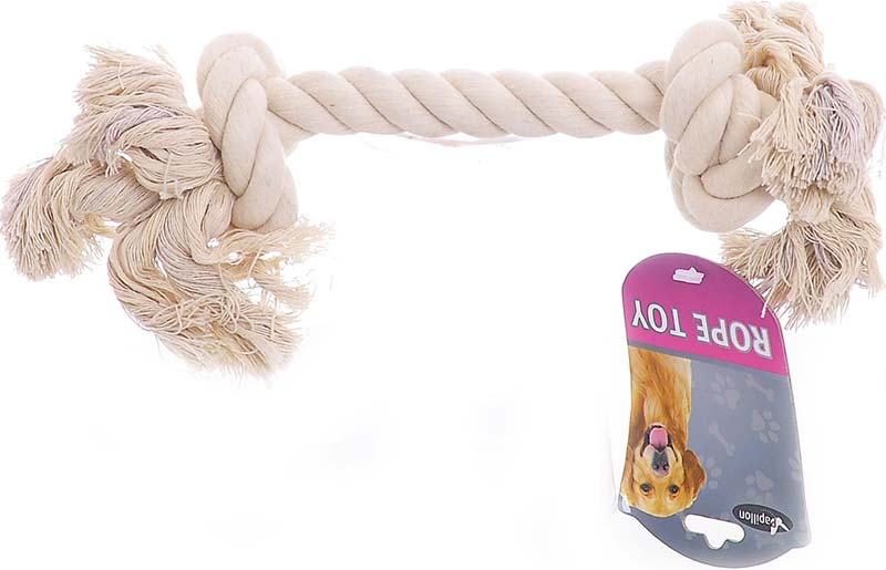 Image papillon Игрушка для собак &quot;Канат с 2 узлами&quot; Cotton Flossy Toy 2 Knots (25 см)