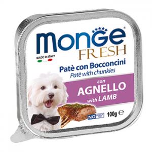 Image monge Dog Fresh консервы для собак ягненок 100 гр х 32 шт