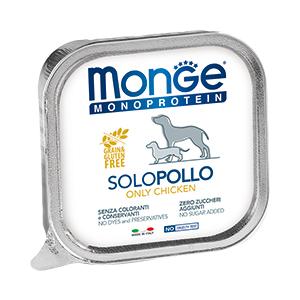 Image monge Dog Monoproteico Solo консервы для собак паштет из курицы 150 г x 24 шт