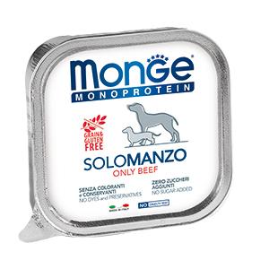 Image monge Dog Monoprotein Solo паштет для собак из говядины 150г х 24 шт