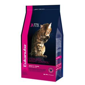 Image eukanuba Cat Sterilised Overweight сухой корм для взрослых кошек с избыточным весом и стерилизованных - 400 г