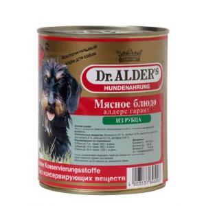 Image консервы Dr. Alder's Dog Garant для взрослых собак с курицей и индейкой 1230 гр х 12 шт