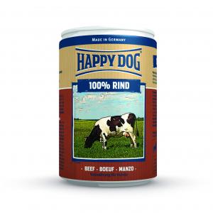 Image влажный корм Happy Dog 100% Rind для собак при аллергии и проблемах с пищеварением с говядиной - 400 г