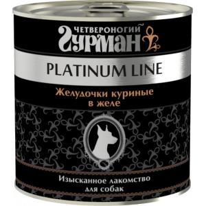 Image четвероногий Гурман Platinum line желудочки куриные в желе