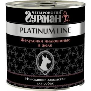 Image четвероногий Гурман Platinum line желудочки индюшиные в желе