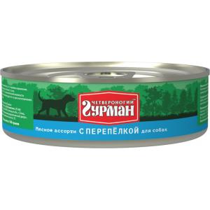 Image четвероногий Гурман Мясное ассорти с перепелкой для собак