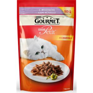 Image gourmet Mon Petit Con Agnello паучи для кошек с ягненком - 50 г х 30 шт