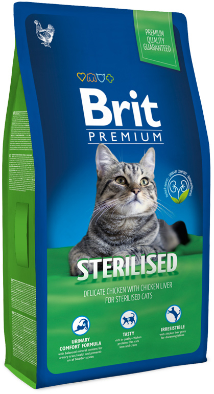 Image сухой корм для кошек Brit Premium Cat Sterilised 1,5 кг