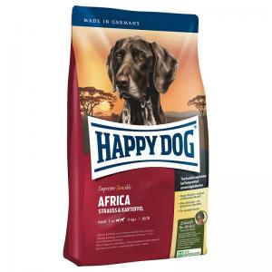 Image сухой корм Happy Dog Africa для взрослых собак с чувствительным пищеварением или аллергией с мясом страуса - 4 кг