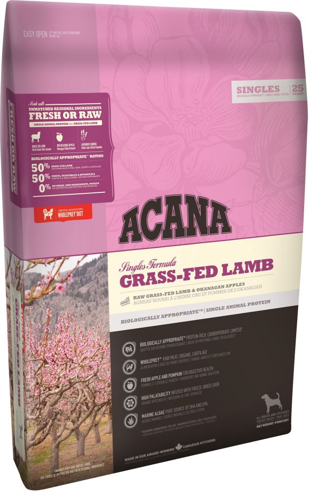 Image сухой корм для собак Acana Singles Dog Grass-Fed Lamb 11,4 кг